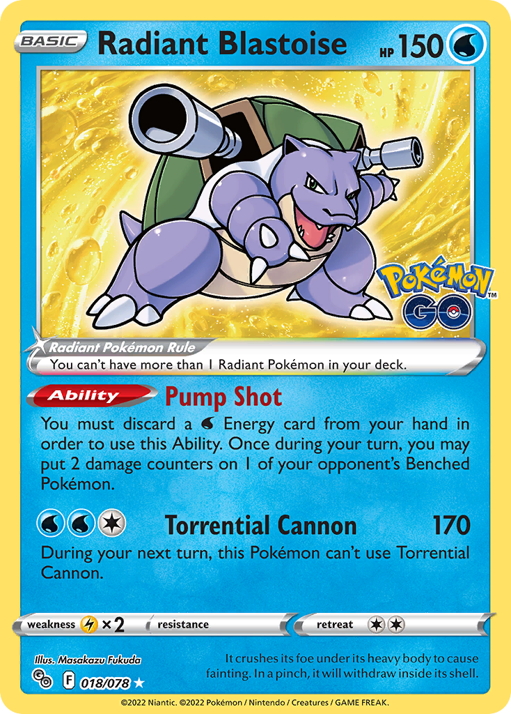 Radiant Blastoise 018/078